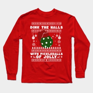 Pickleball Christmas Long Sleeve T-Shirt